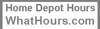  , . . Home depot hours of operation